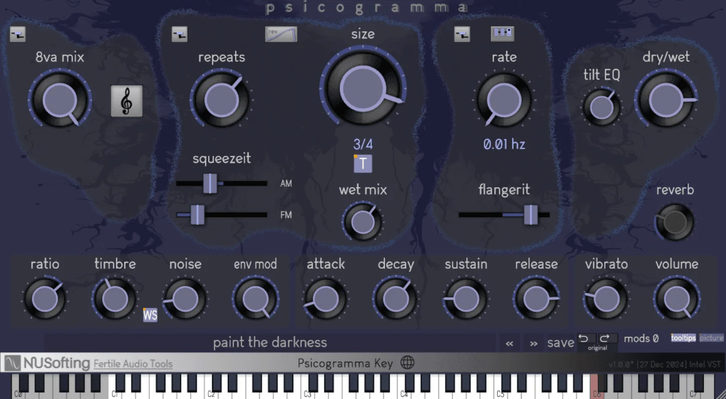 Psicogramma Key by NUSofting plugin interface