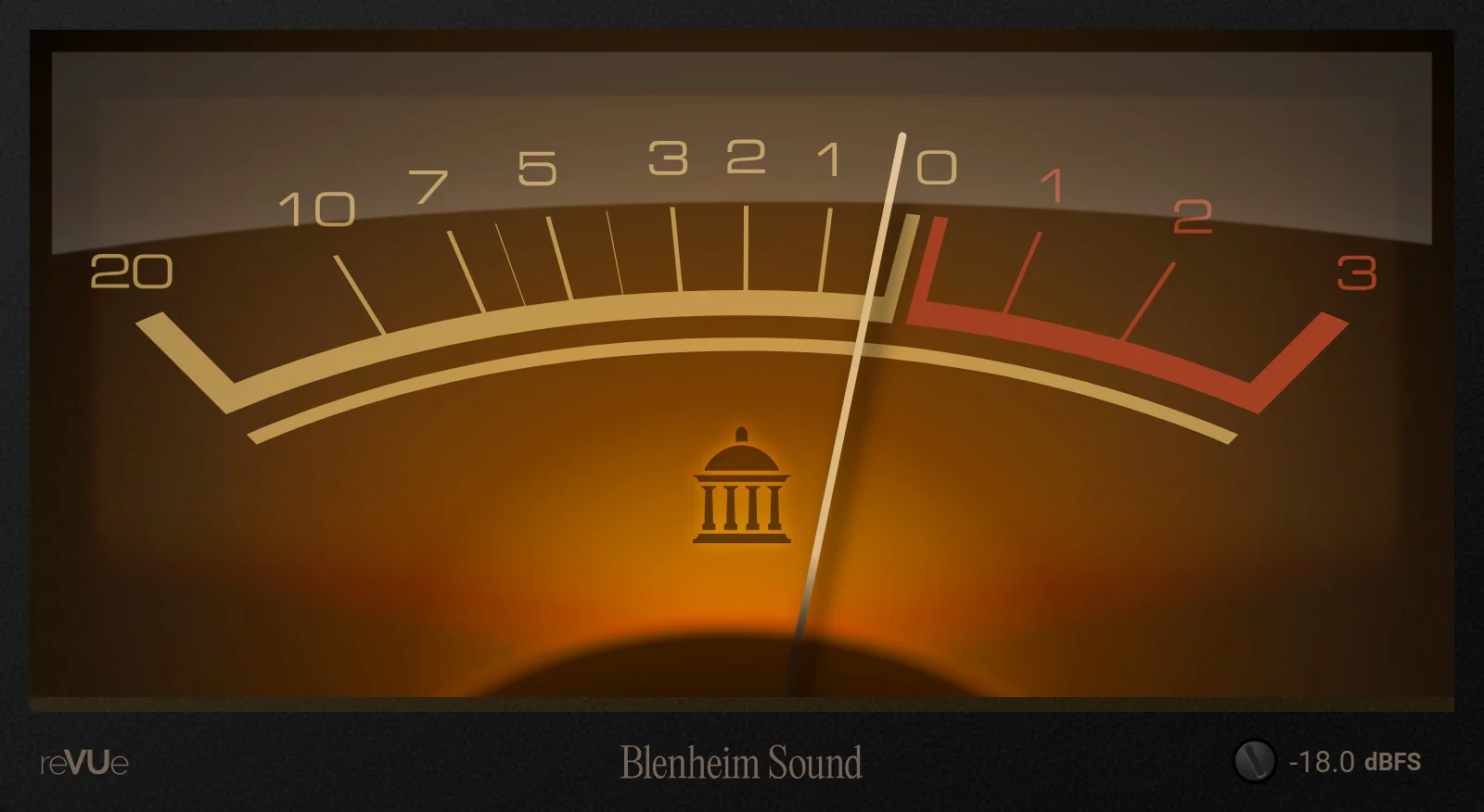 reVUe VU meter plugin interface by Blenheim Sound