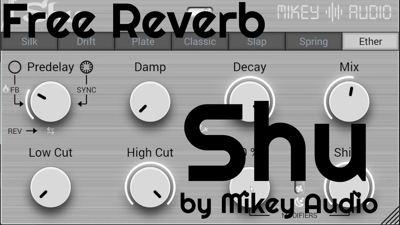 Shu reverb plugin interface by Mikey Audio