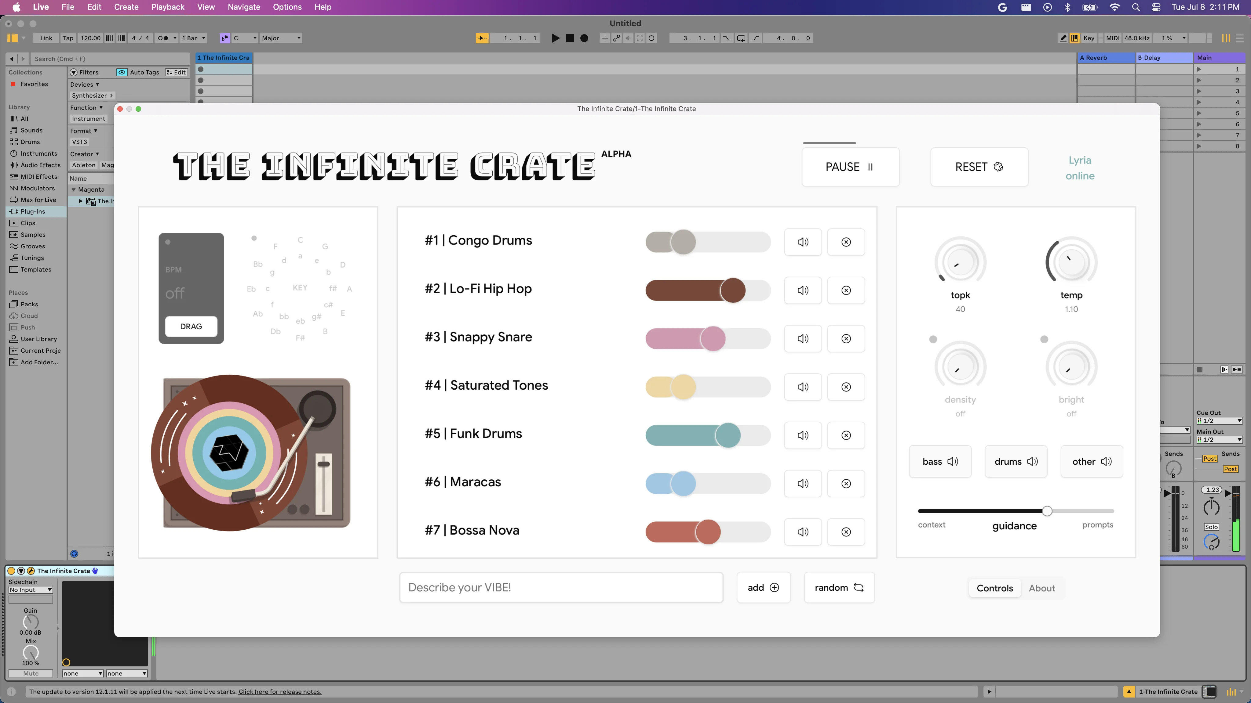 The Infinite Crate by Google Magenta plugin artwork