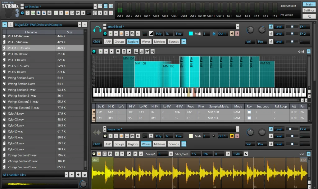 TX16Wx Software Sampler plugin interface