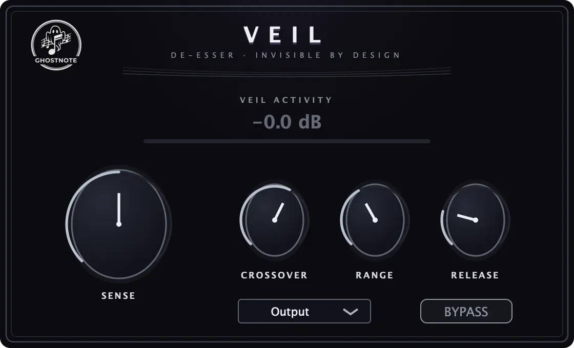 Ghostnote VEIL de-esser plugin interface
