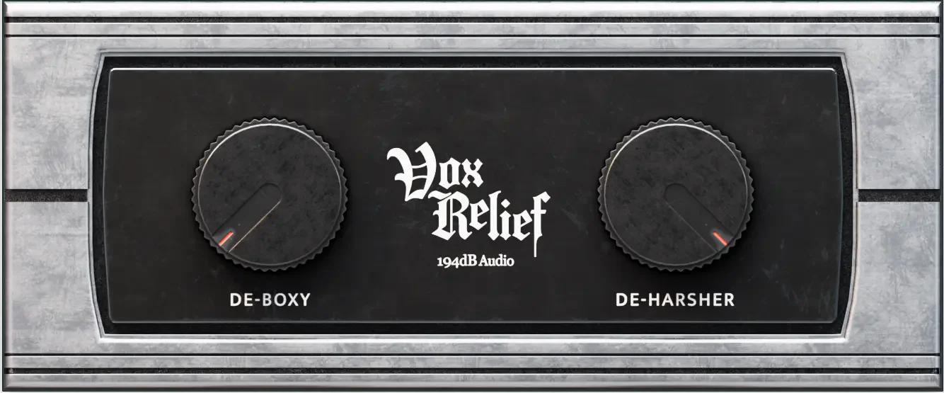 VoxRelief Lite vocal processing plugin interface by 194dB Audio