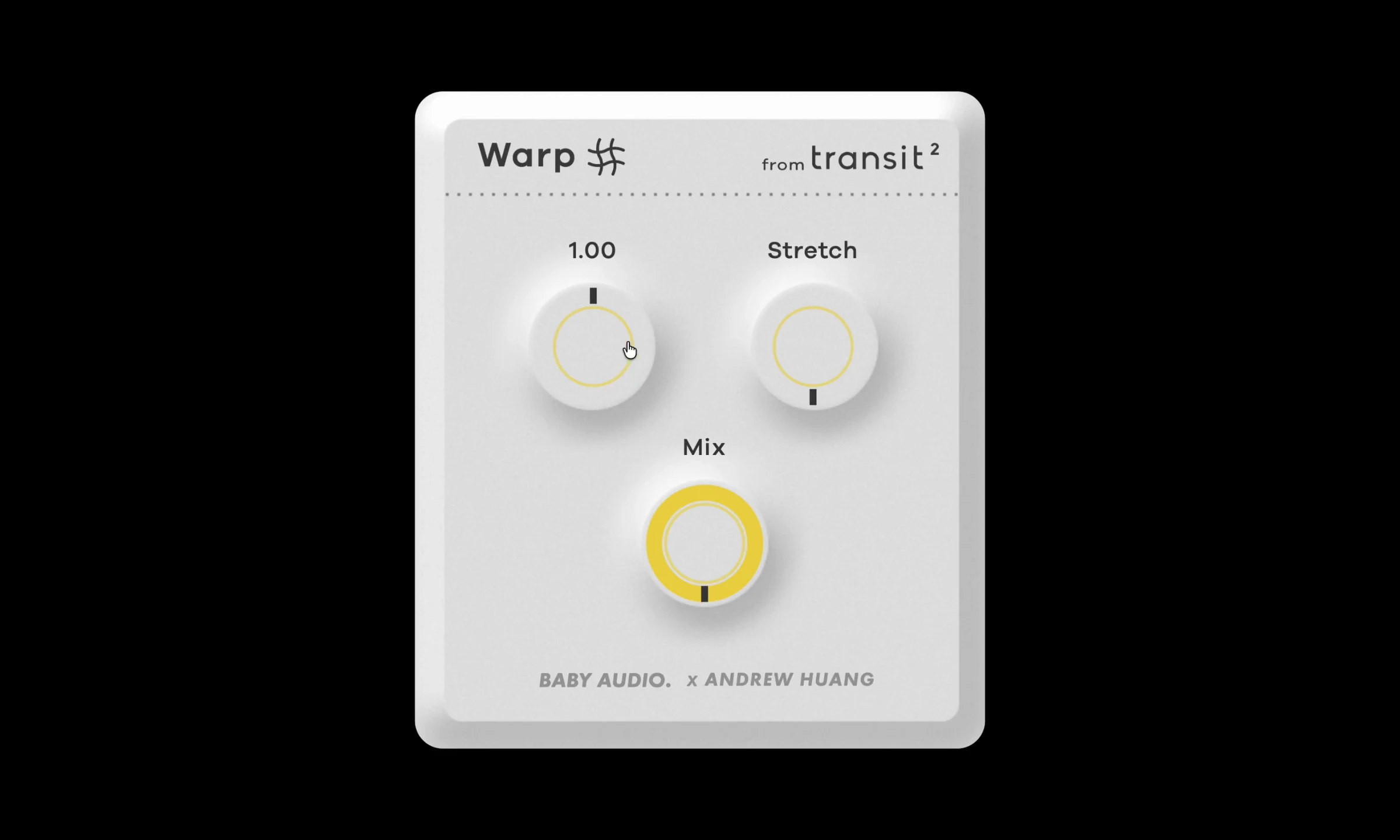 Baby Audio Warp x Andrew Huang vari-speed pitch effect plugin interface