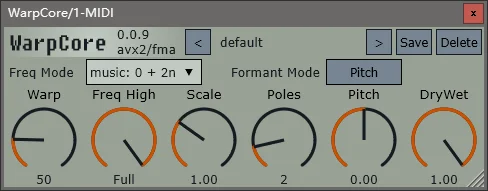 WarpCore free Multi-Effects interface by ManasWorld