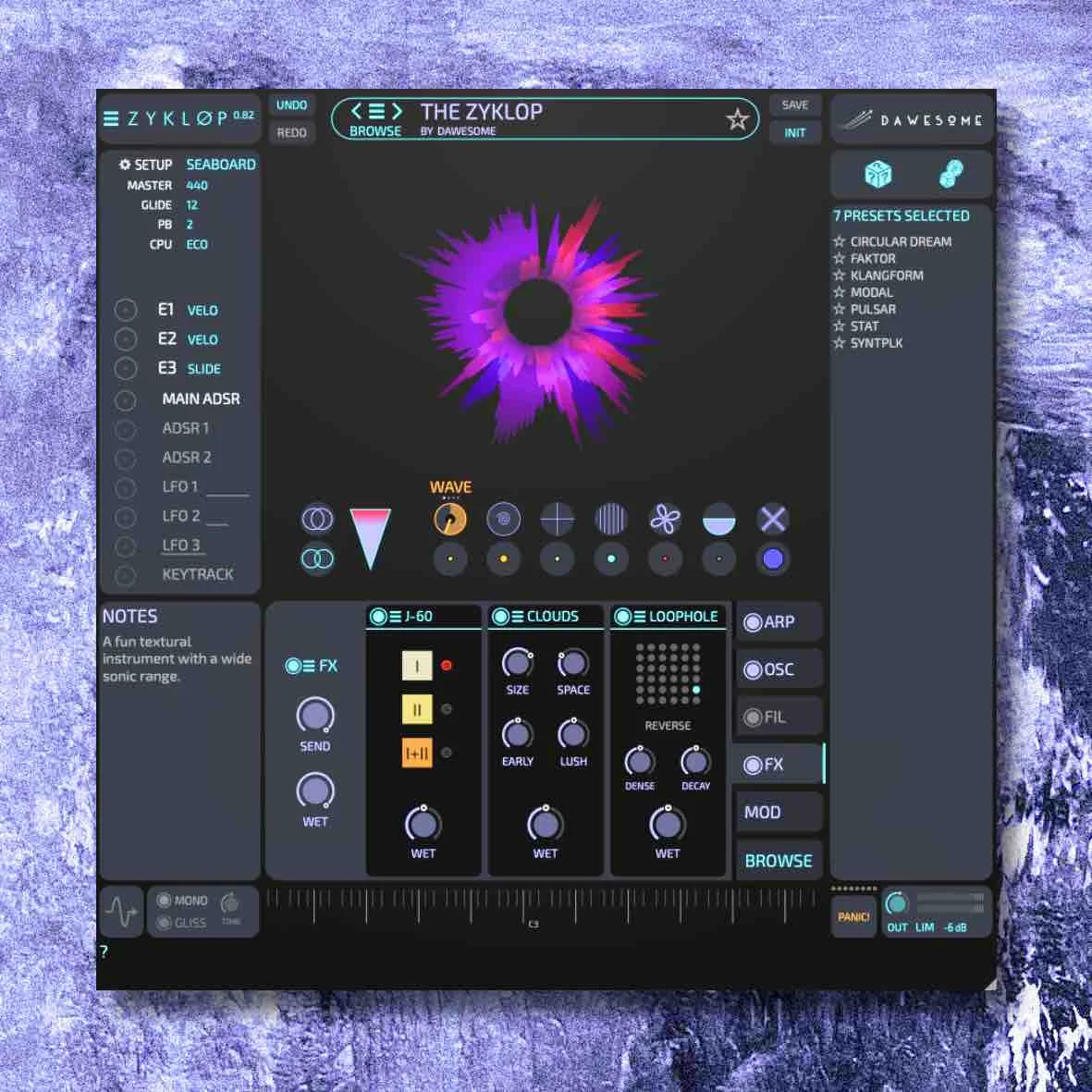 Zyklop resynthesis synthesizer interface from Dawesome